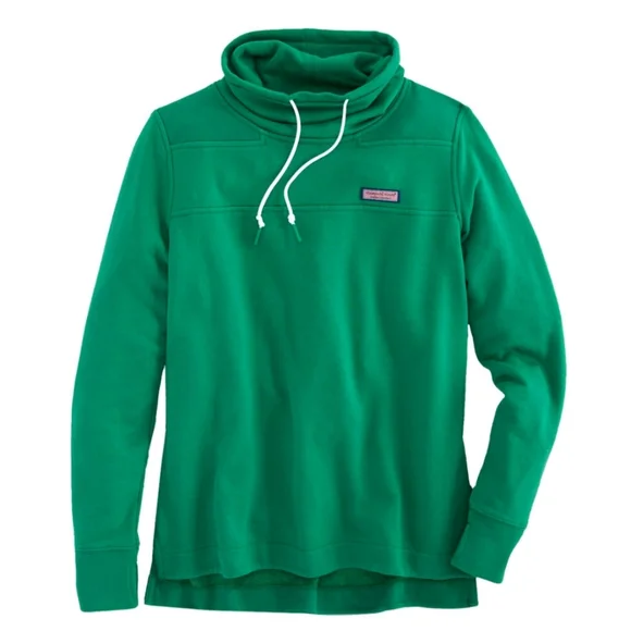 Vineyard Vines Green Collegiate Relaxed Funnel Neck Shep Shirt - Picture 2 of 7